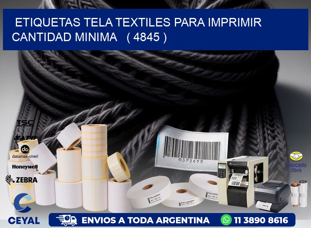 ETIQUETAS TELA TEXTILES PARA IMPRIMIR CANTIDAD MINIMA   ( 4845 )