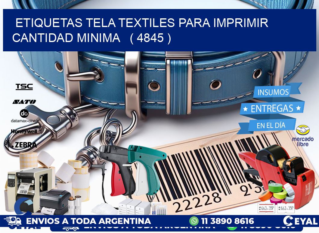 ETIQUETAS TELA TEXTILES PARA IMPRIMIR CANTIDAD MINIMA   ( 4845 )