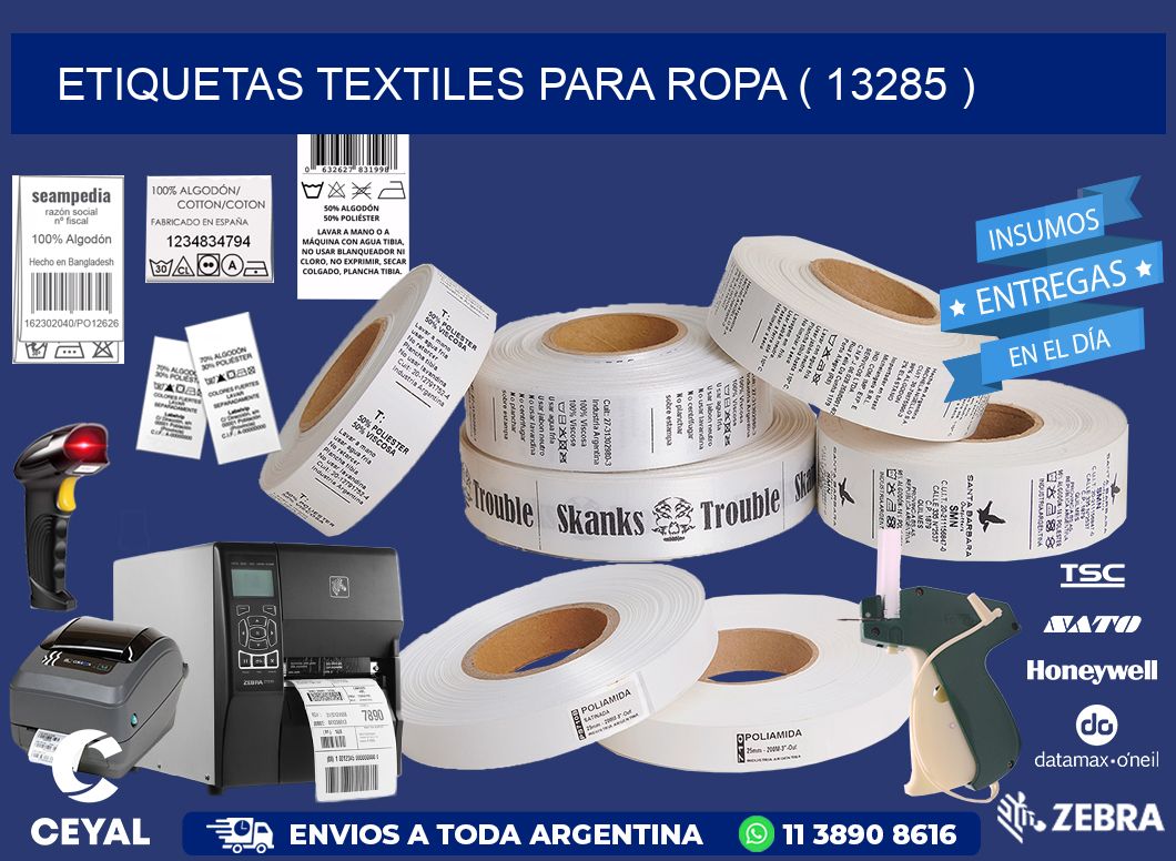 ETIQUETAS TEXTILES PARA ROPA ( 13285 )