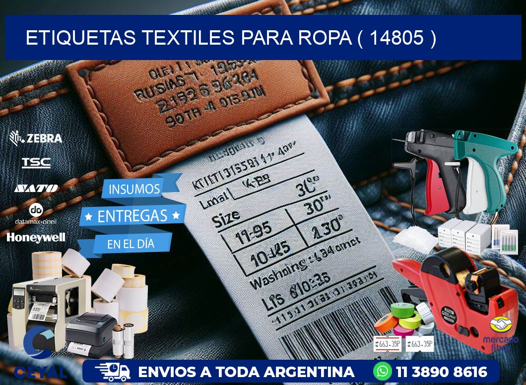 ETIQUETAS TEXTILES PARA ROPA ( 14805 )