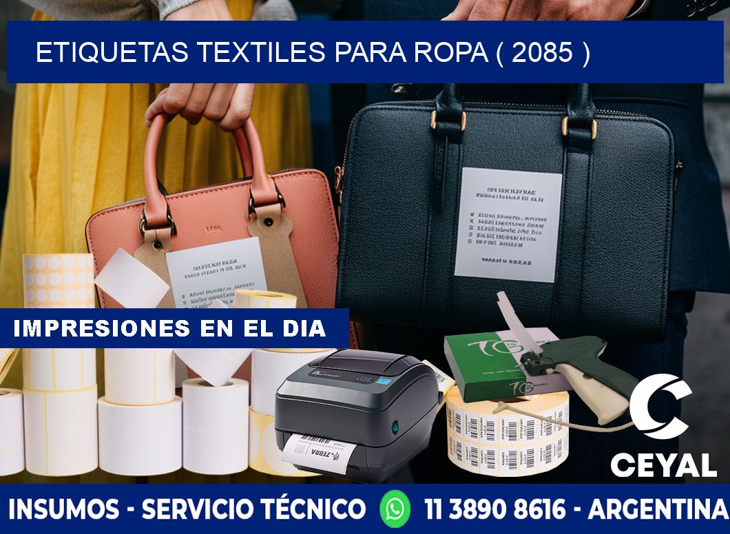 ETIQUETAS TEXTILES PARA ROPA ( 2085 )