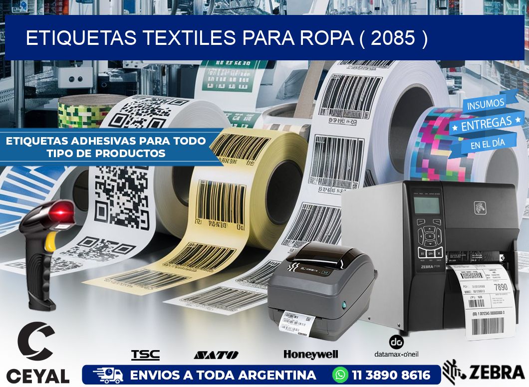 ETIQUETAS TEXTILES PARA ROPA ( 2085 )