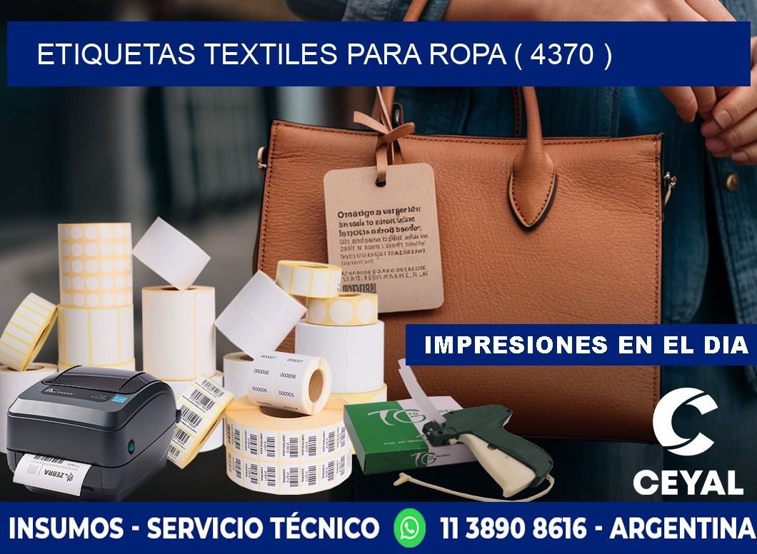 ETIQUETAS TEXTILES PARA ROPA ( 4370 )