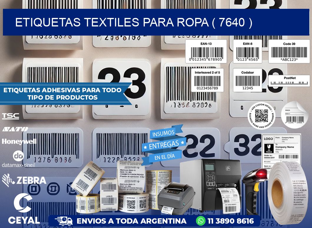 ETIQUETAS TEXTILES PARA ROPA ( 7640 )