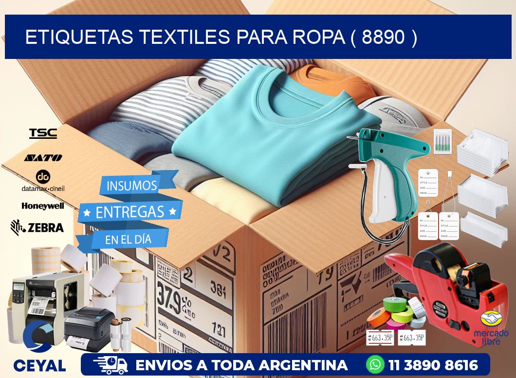 ETIQUETAS TEXTILES PARA ROPA ( 8890 )