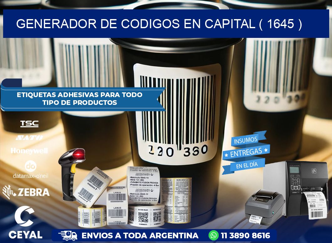GENERADOR DE CODIGOS EN CAPITAL ( 1645 )