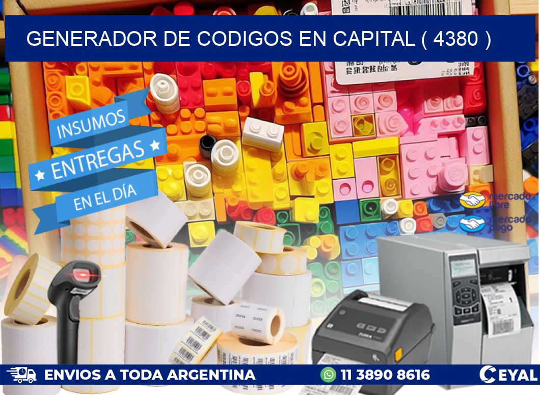 GENERADOR DE CODIGOS EN CAPITAL ( 4380 )