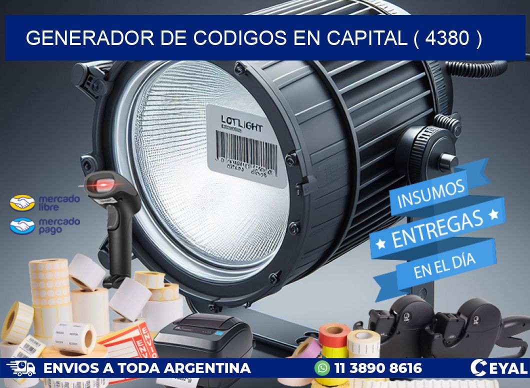 GENERADOR DE CODIGOS EN CAPITAL ( 4380 )
