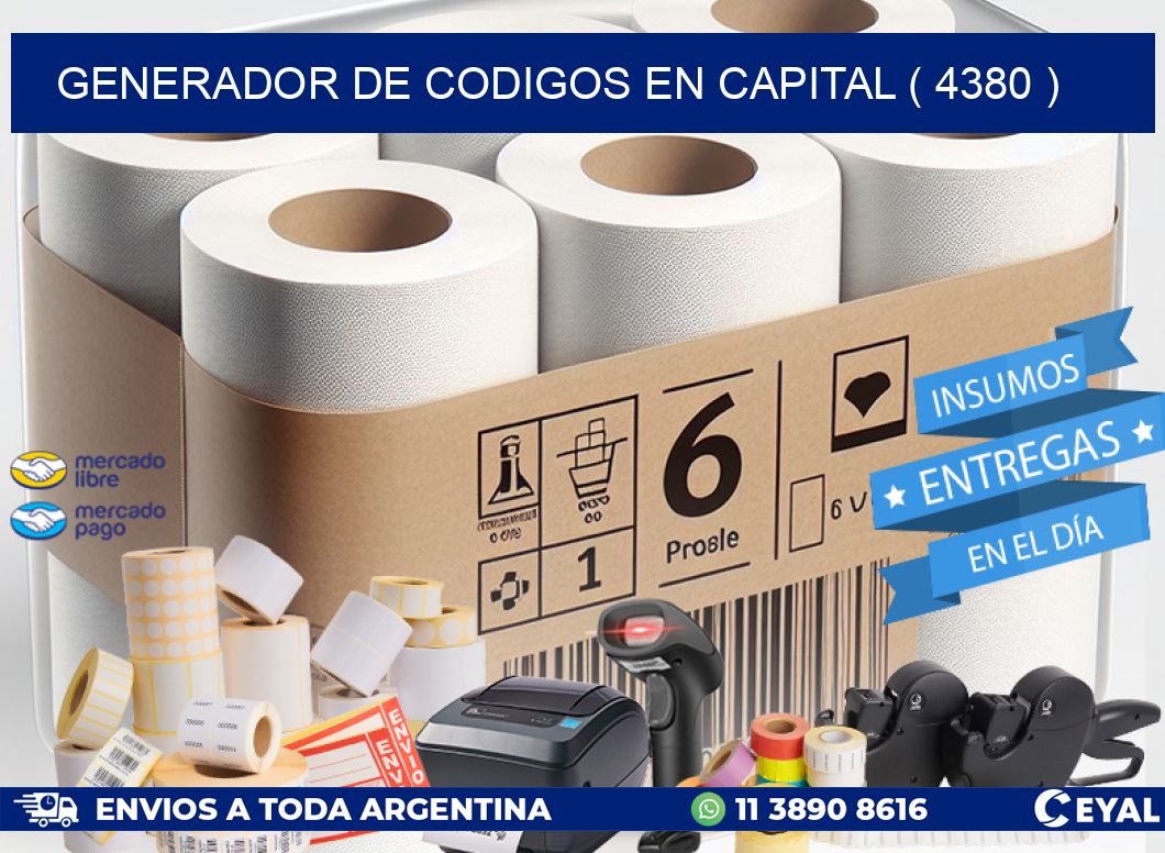 GENERADOR DE CODIGOS EN CAPITAL ( 4380 )