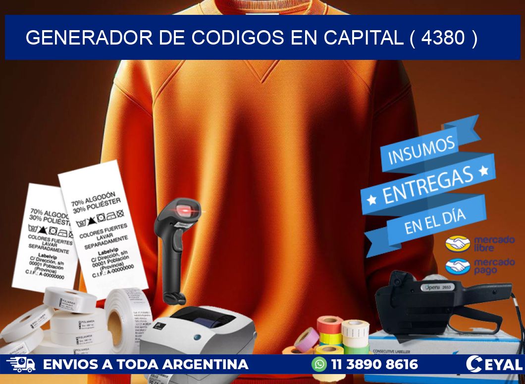GENERADOR DE CODIGOS EN CAPITAL ( 4380 )