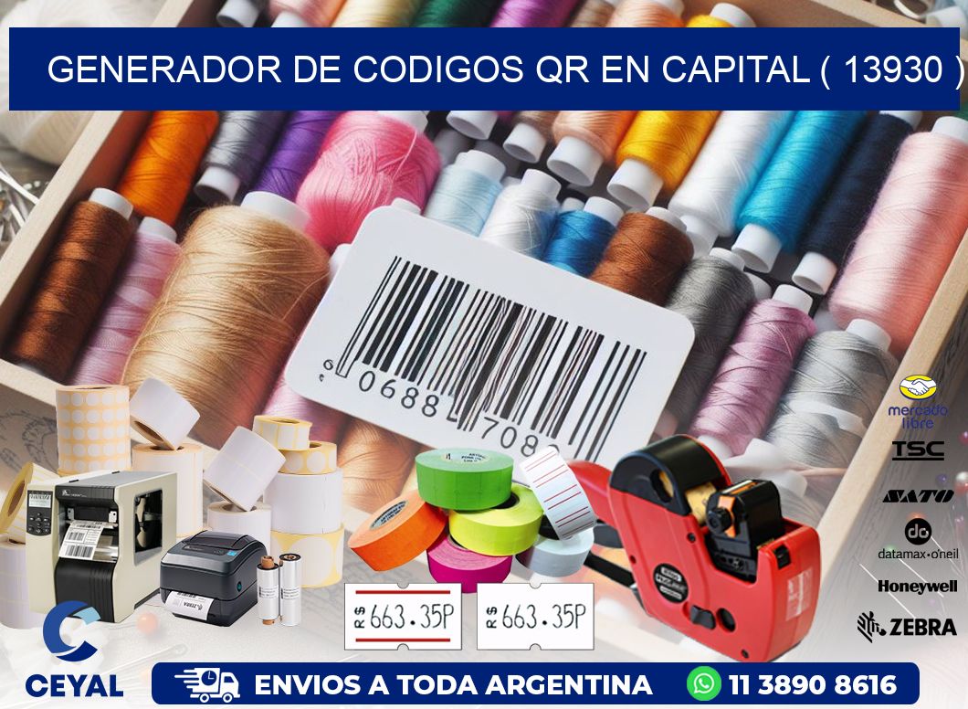 GENERADOR DE CODIGOS QR EN CAPITAL ( 13930 )