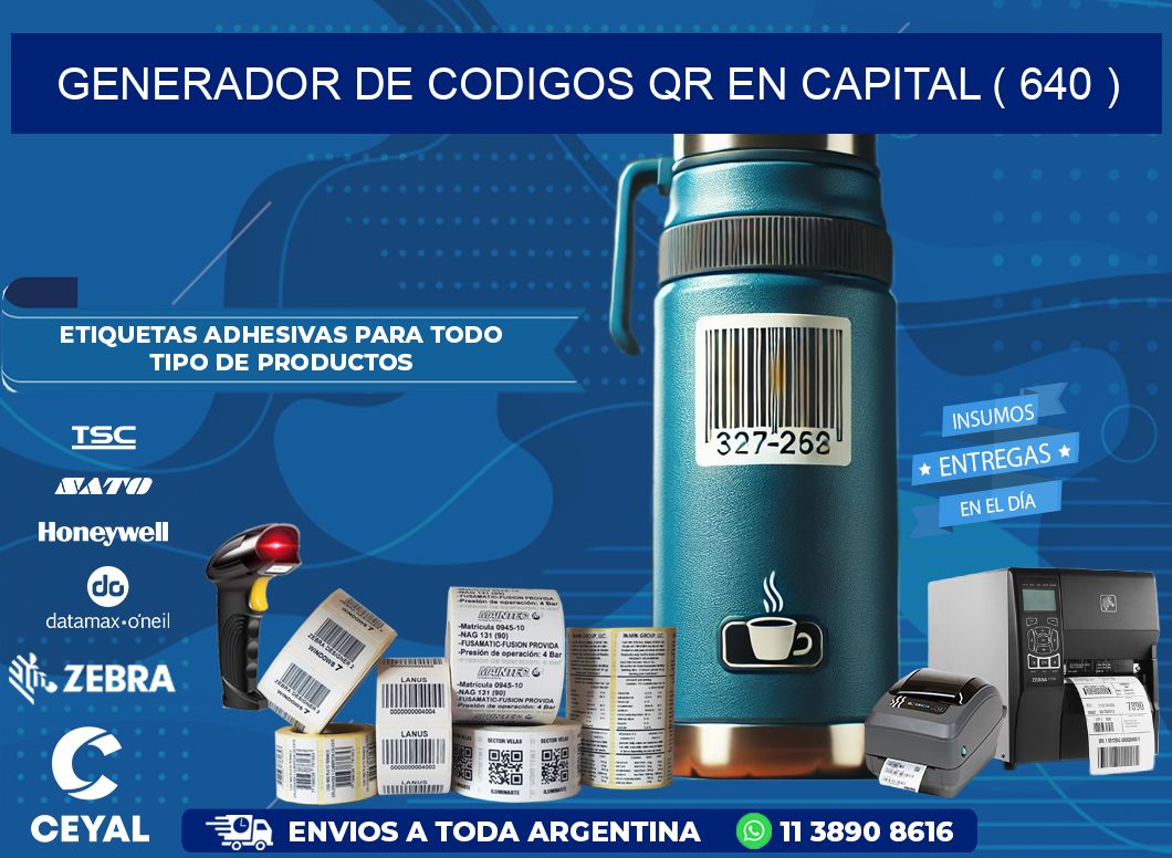 GENERADOR DE CODIGOS QR EN CAPITAL ( 640 )