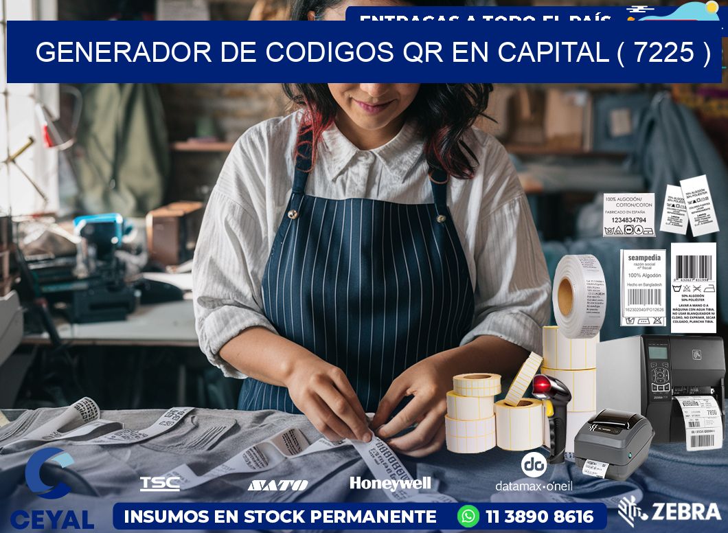 GENERADOR DE CODIGOS QR EN CAPITAL ( 7225 )