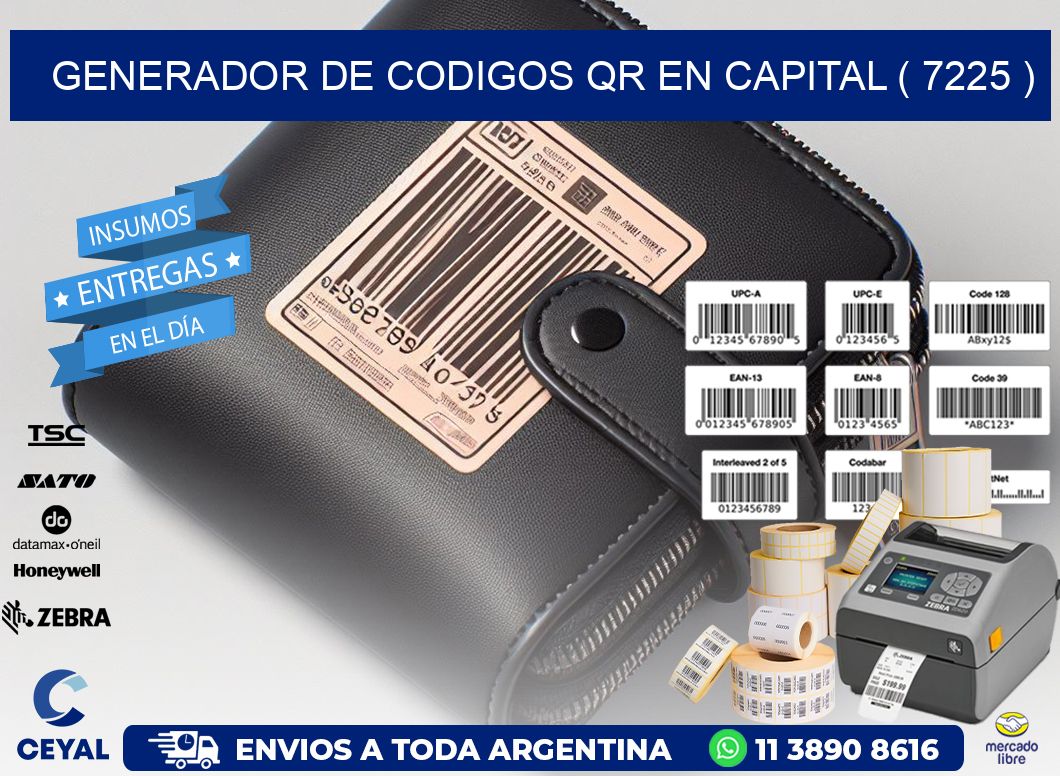 GENERADOR DE CODIGOS QR EN CAPITAL ( 7225 )