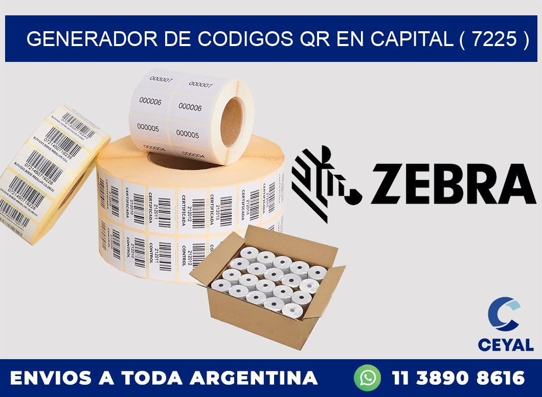 GENERADOR DE CODIGOS QR EN CAPITAL ( 7225 )