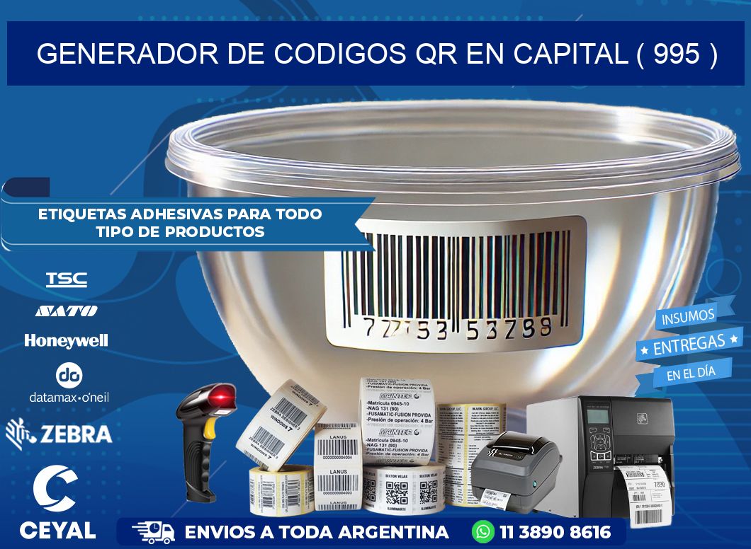 GENERADOR DE CODIGOS QR EN CAPITAL ( 995 )