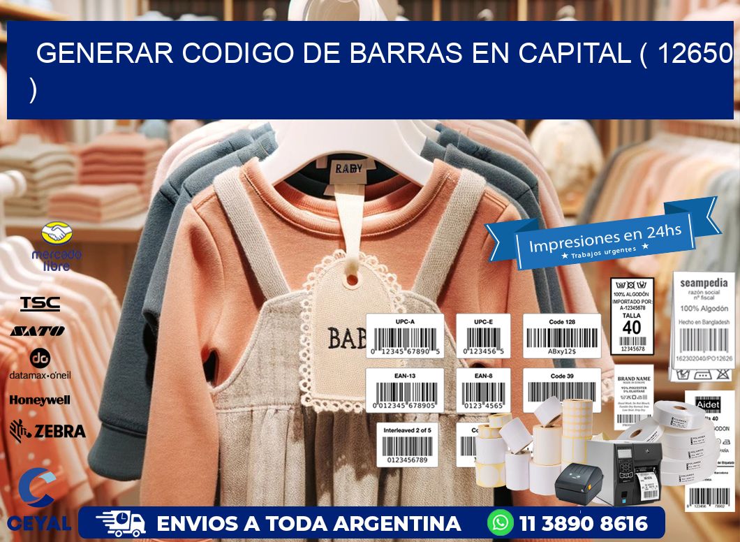 GENERAR CODIGO DE BARRAS EN CAPITAL ( 12650 )