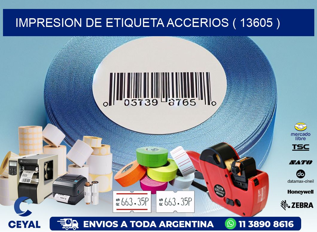 IMPRESION DE ETIQUETA ACCERIOS ( 13605 )
