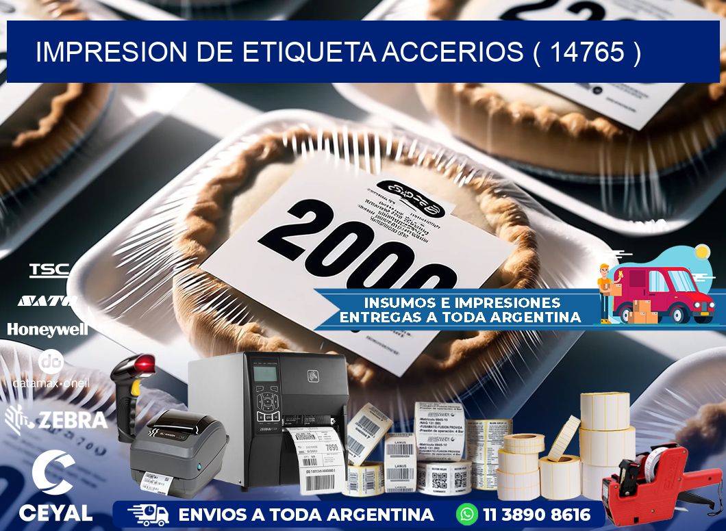 IMPRESION DE ETIQUETA ACCERIOS ( 14765 )