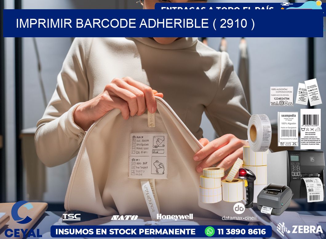 IMPRIMIR BARCODE ADHERIBLE ( 2910 )