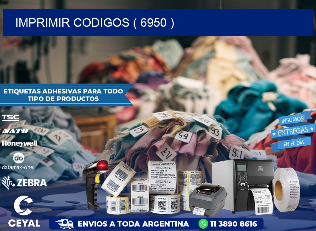 IMPRIMIR CODIGOS ( 6950 )