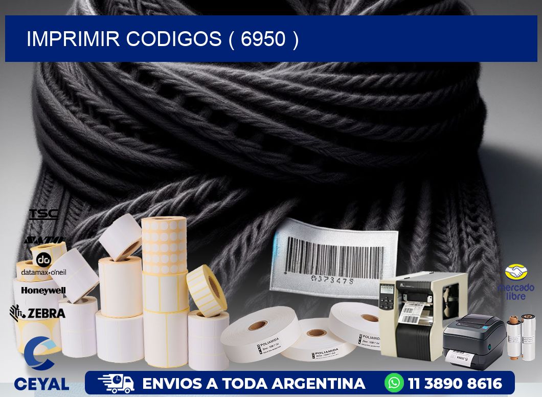 IMPRIMIR CODIGOS ( 6950 )