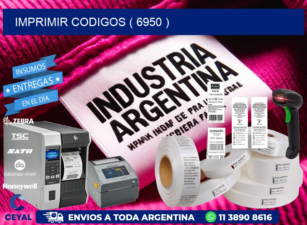 IMPRIMIR CODIGOS ( 6950 )