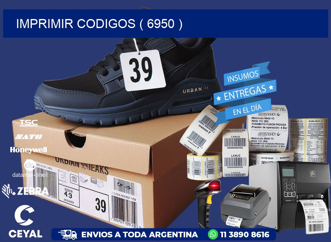IMPRIMIR CODIGOS ( 6950 )
