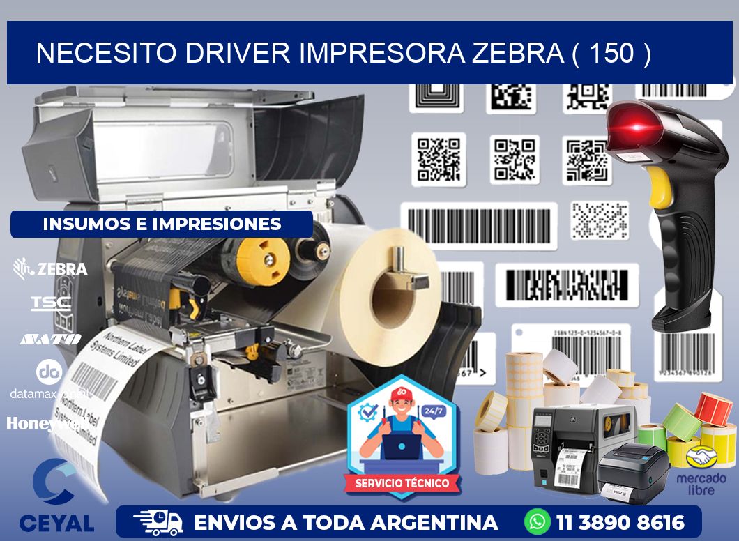 NECESITO DRIVER IMPRESORA ZEBRA ( 150 )