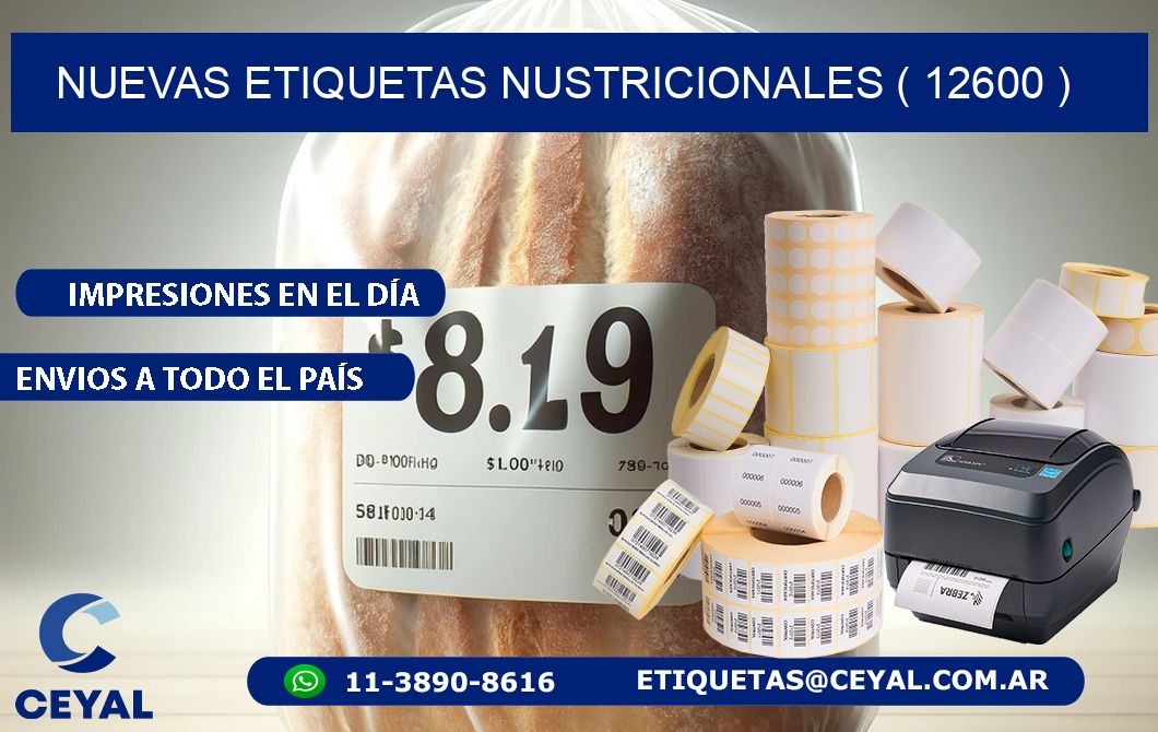 NUEVAS ETIQUETAS NUSTRICIONALES ( 12600 )