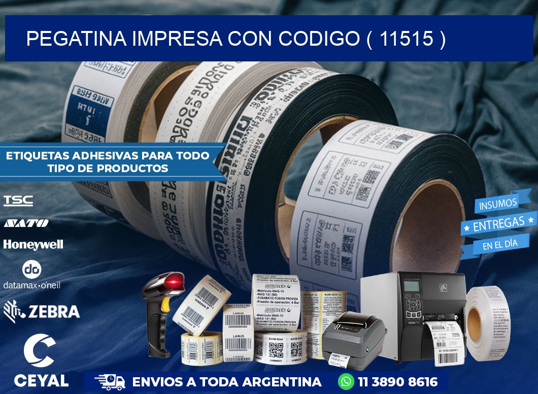 PEGATINA IMPRESA CON CODIGO ( 11515 )