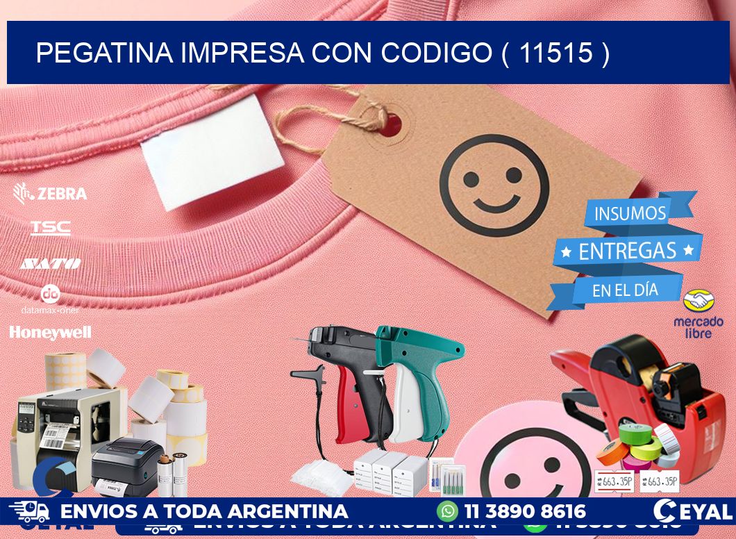 PEGATINA IMPRESA CON CODIGO ( 11515 )