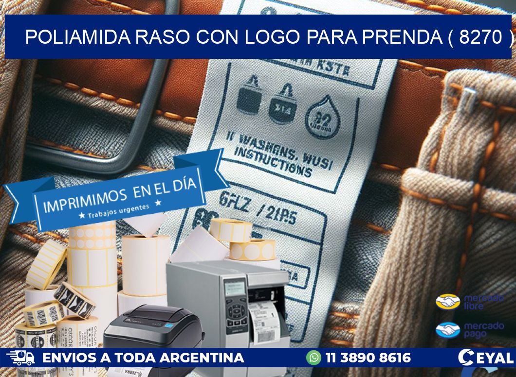POLIAMIDA RASO CON LOGO PARA PRENDA ( 8270 )