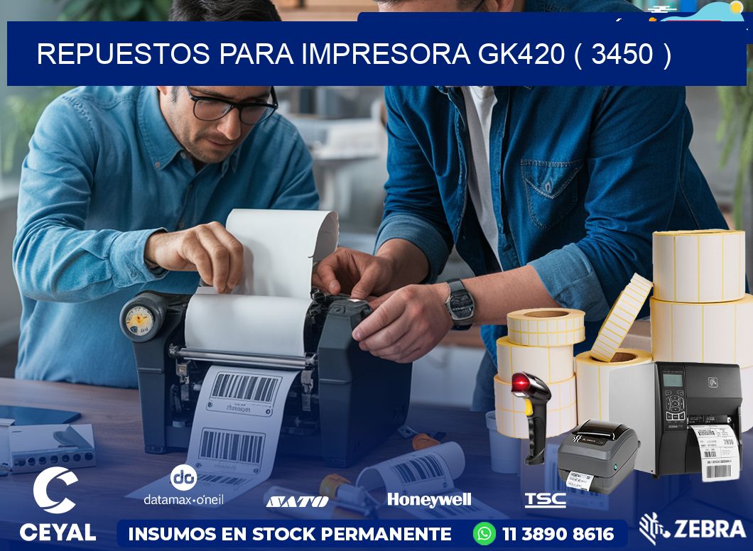 REPUESTOS PARA IMPRESORA GK420 ( 3450 )