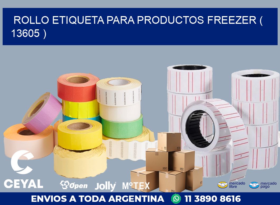 ROLLO ETIQUETA PARA PRODUCTOS FREEZER ( 13605 )