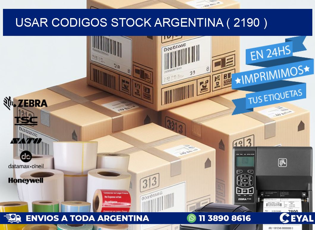USAR CODIGOS STOCK ARGENTINA ( 2190 )