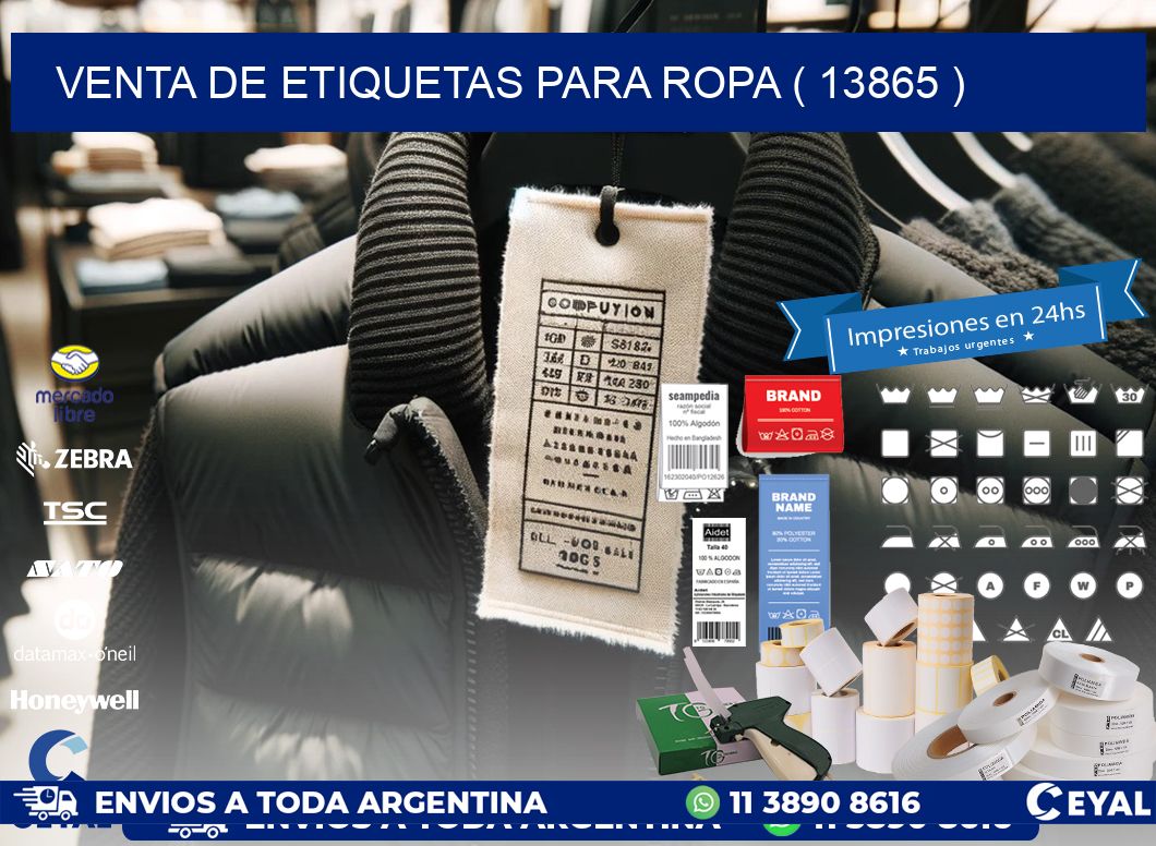 VENTA DE ETIQUETAS PARA ROPA ( 13865 )