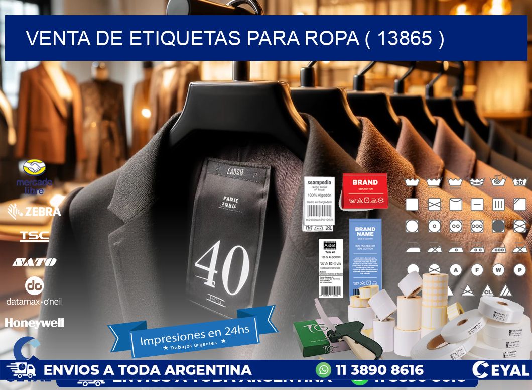 VENTA DE ETIQUETAS PARA ROPA ( 13865 )
