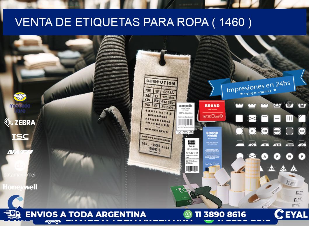VENTA DE ETIQUETAS PARA ROPA ( 1460 )