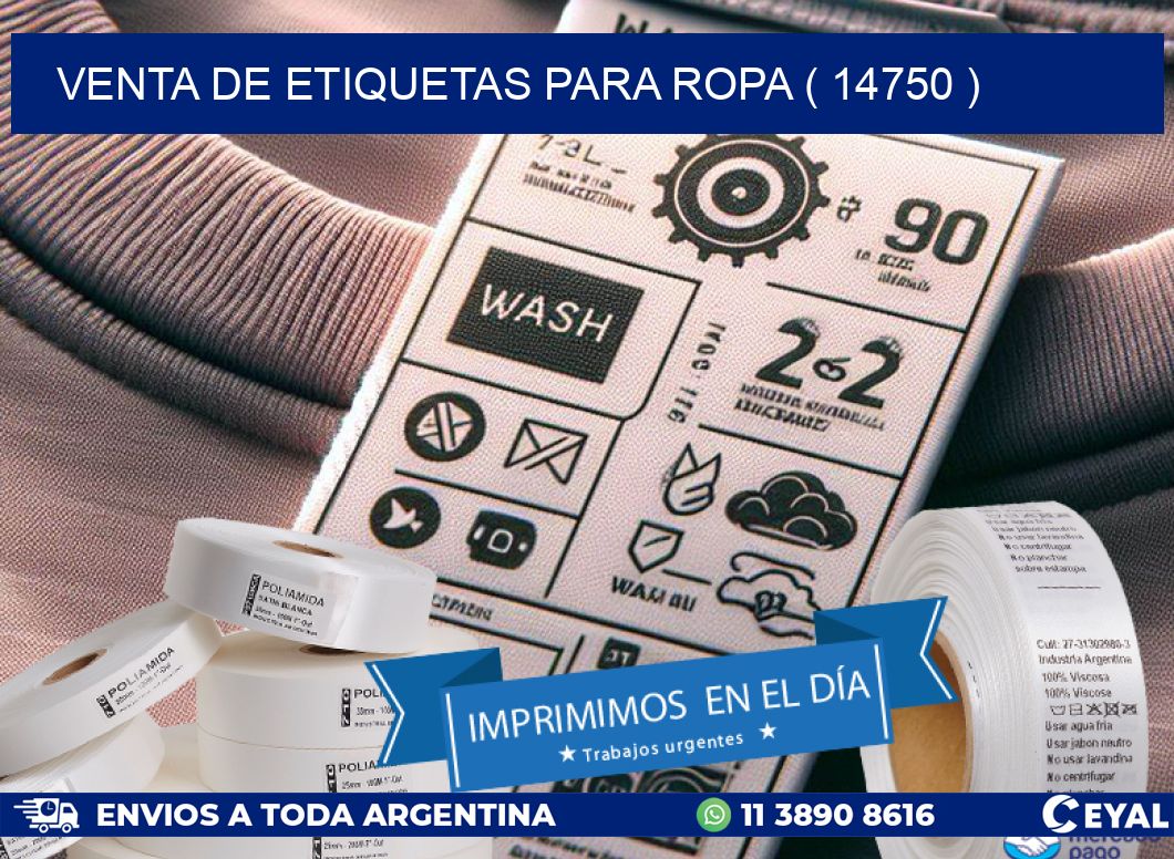 VENTA DE ETIQUETAS PARA ROPA ( 14750 )