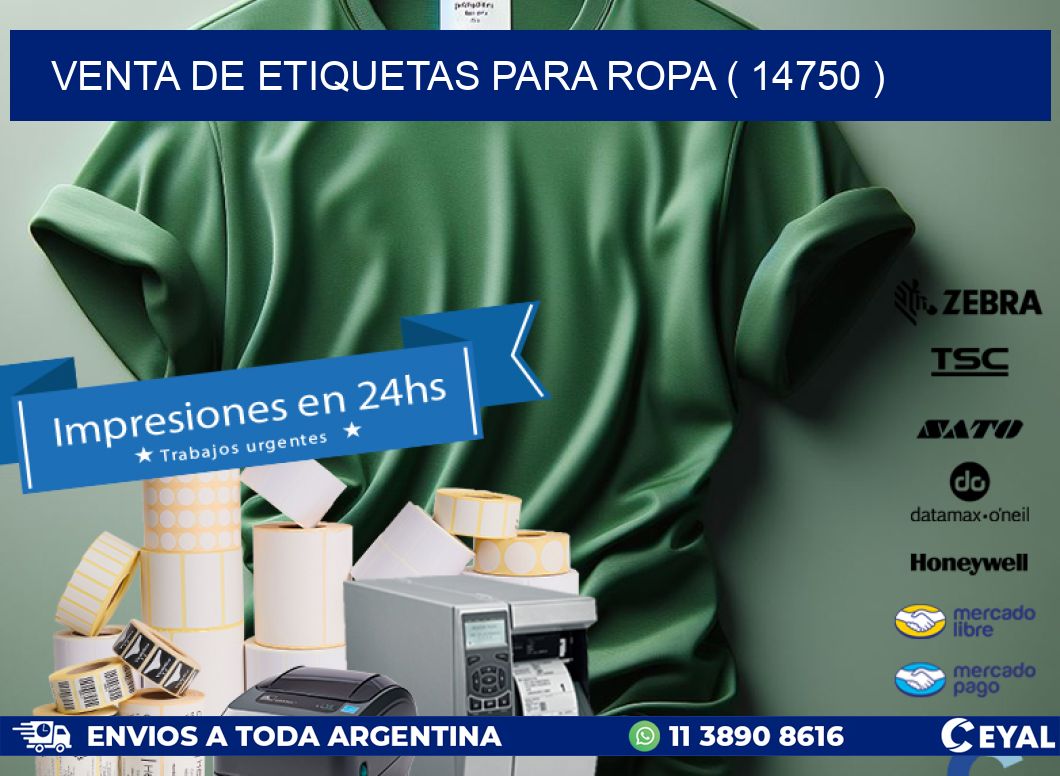 VENTA DE ETIQUETAS PARA ROPA ( 14750 )
