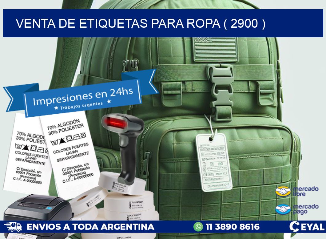 VENTA DE ETIQUETAS PARA ROPA ( 2900 )