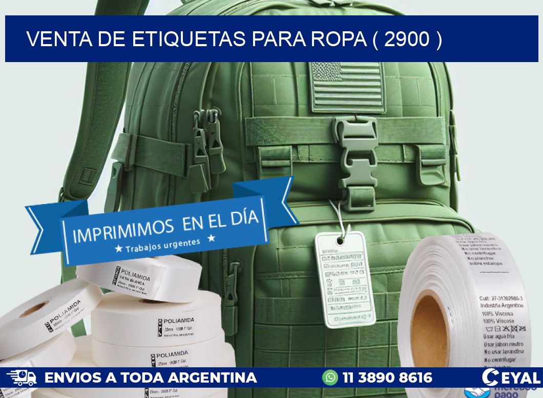 VENTA DE ETIQUETAS PARA ROPA ( 2900 )