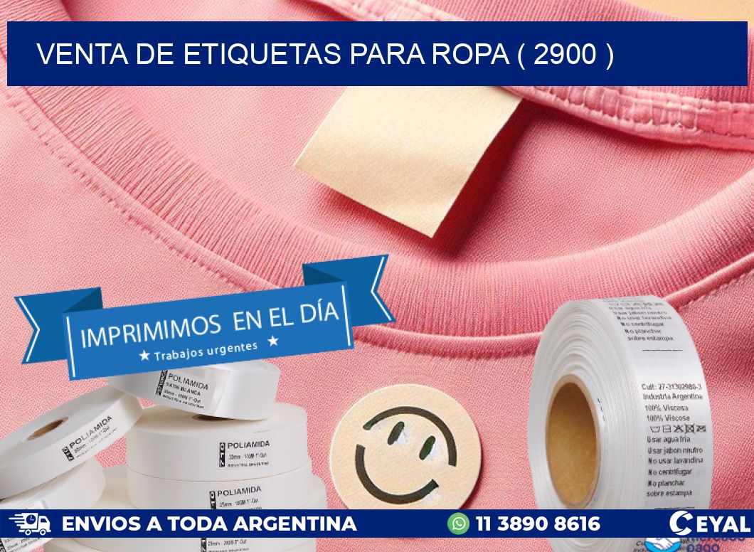VENTA DE ETIQUETAS PARA ROPA ( 2900 )