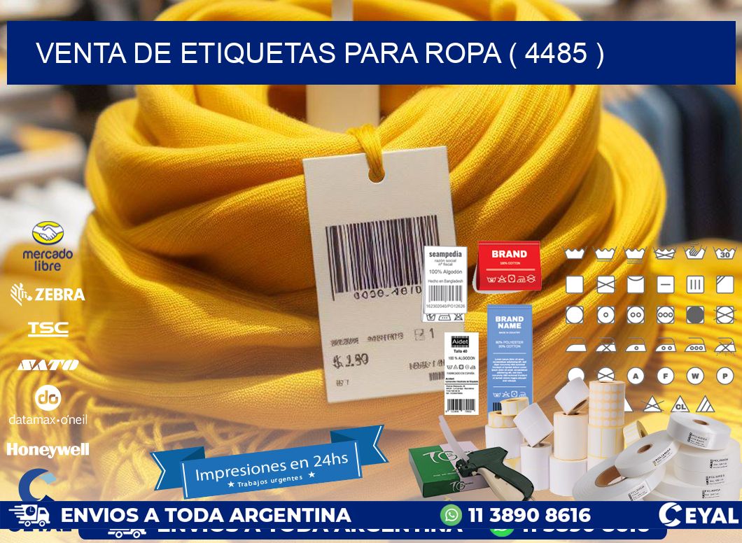 VENTA DE ETIQUETAS PARA ROPA ( 4485 )