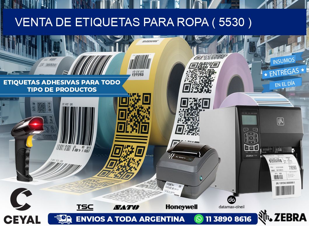 VENTA DE ETIQUETAS PARA ROPA ( 5530 )
