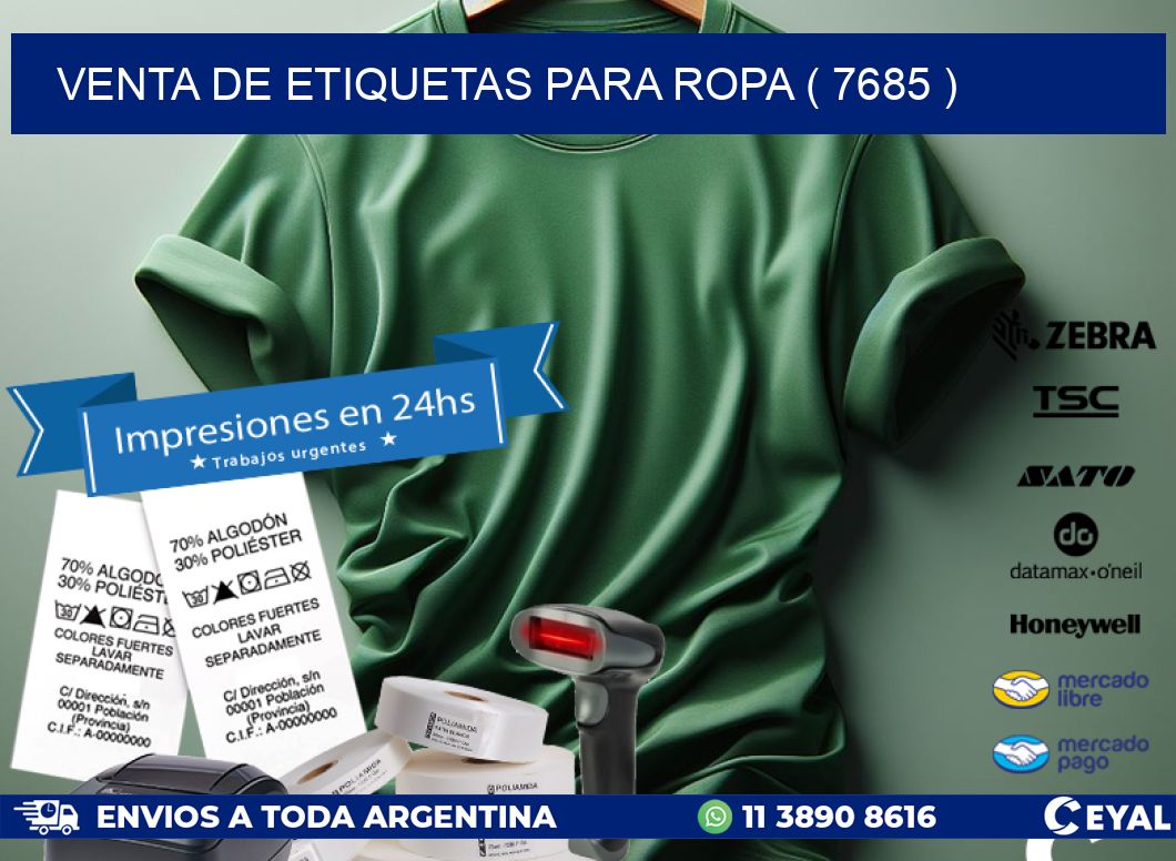 VENTA DE ETIQUETAS PARA ROPA ( 7685 )