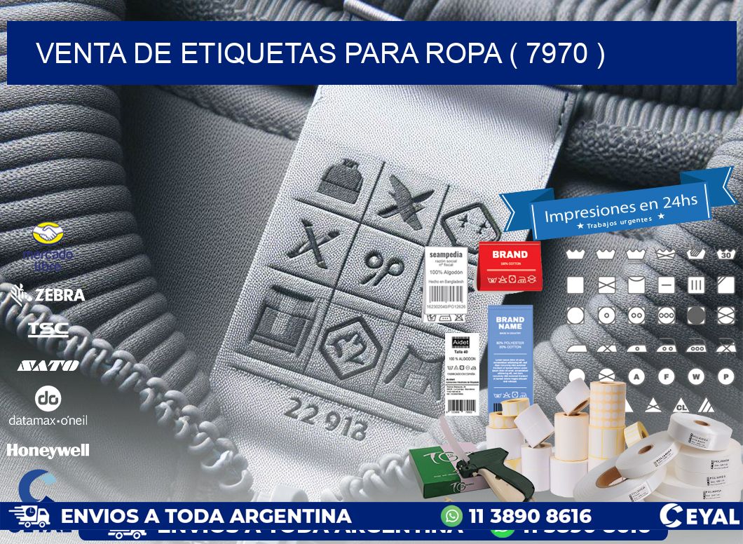VENTA DE ETIQUETAS PARA ROPA ( 7970 )