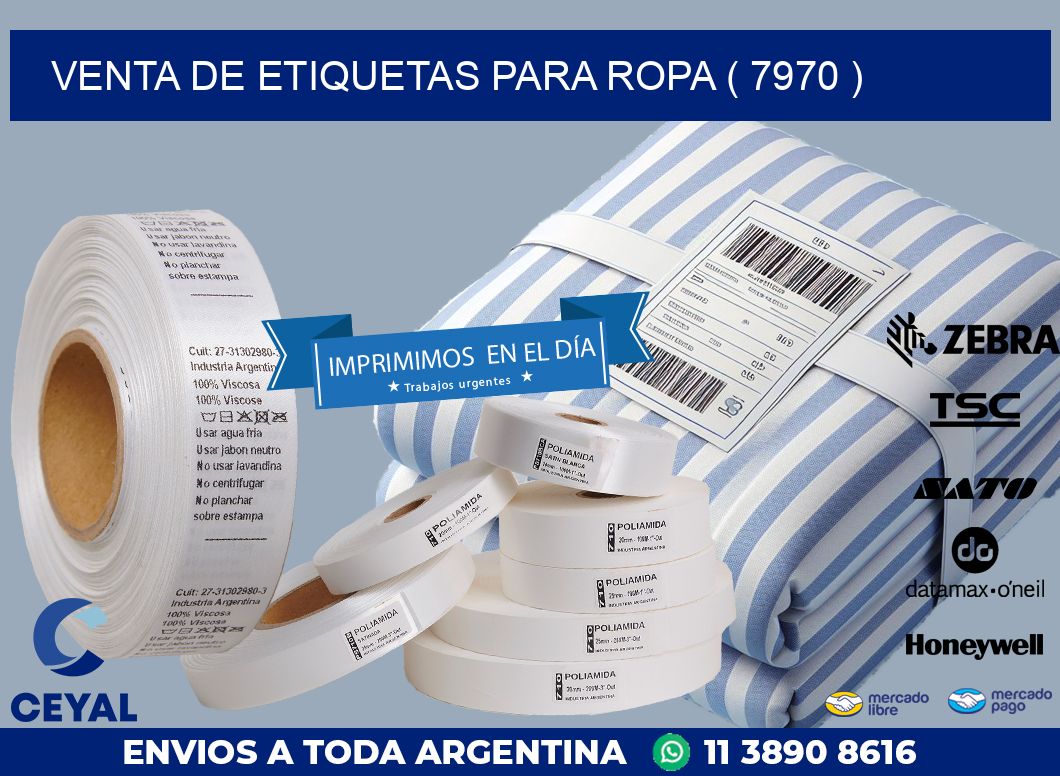 VENTA DE ETIQUETAS PARA ROPA ( 7970 )