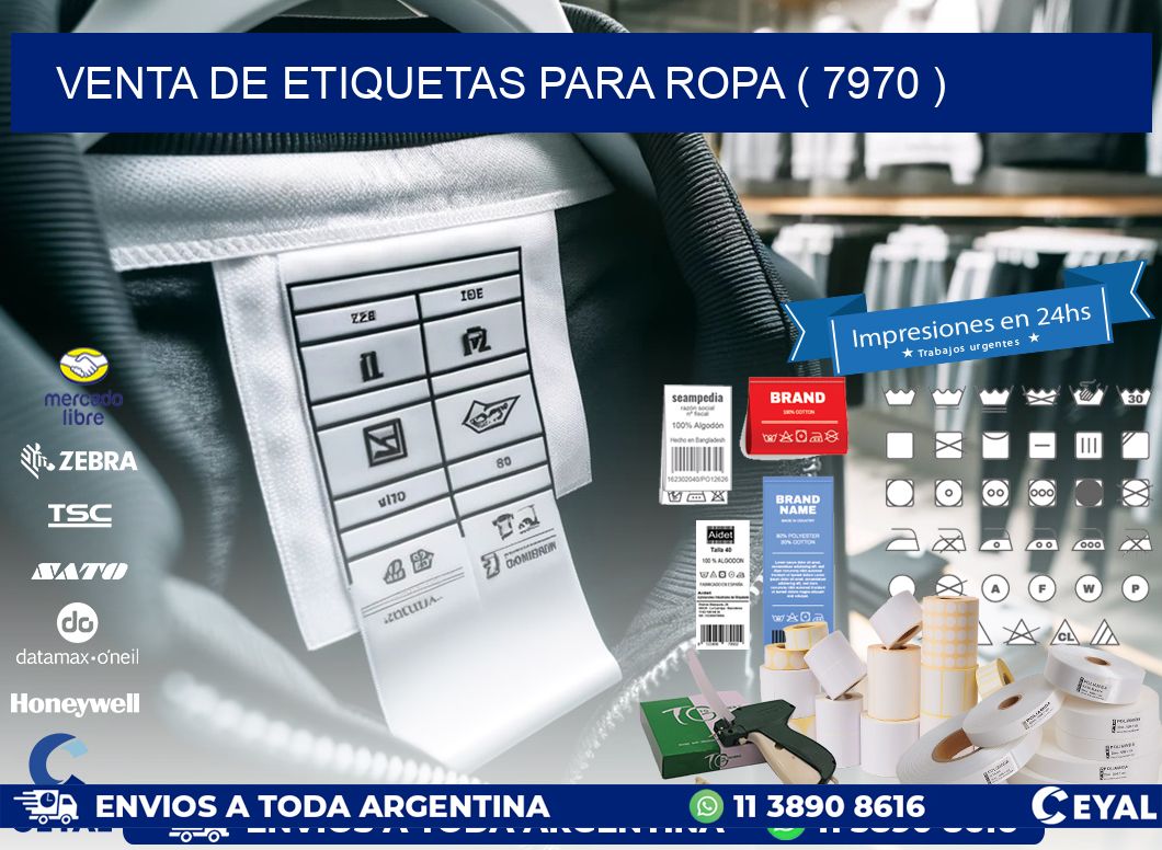 VENTA DE ETIQUETAS PARA ROPA ( 7970 )